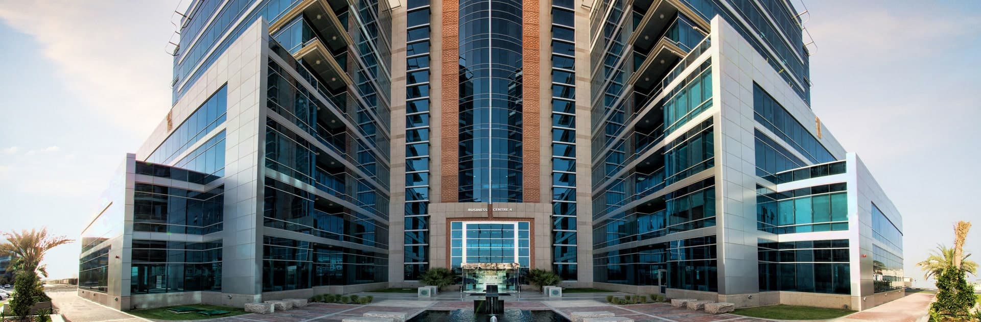 Modern corporate building representing holding company structure